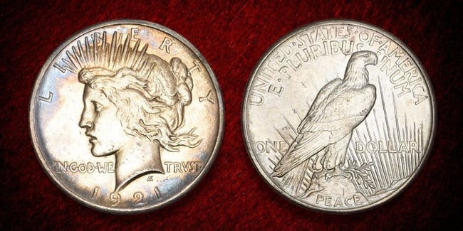 1921 peace dollar