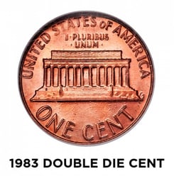 1983 double die cent