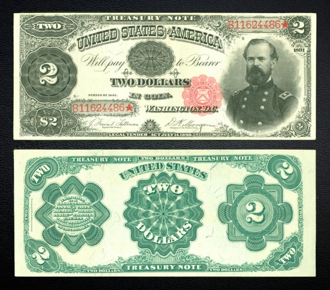 2 dollar us treasury note