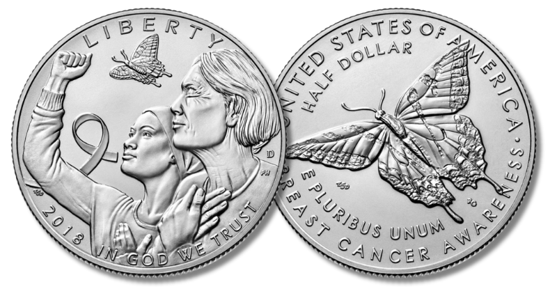 2018-D Breast Cancer Awareness half dollars