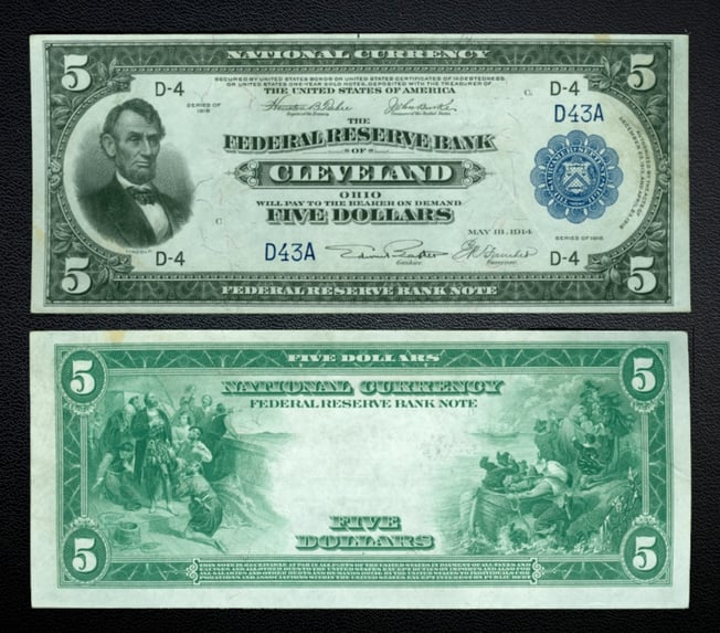 5 dollar federal reserve note