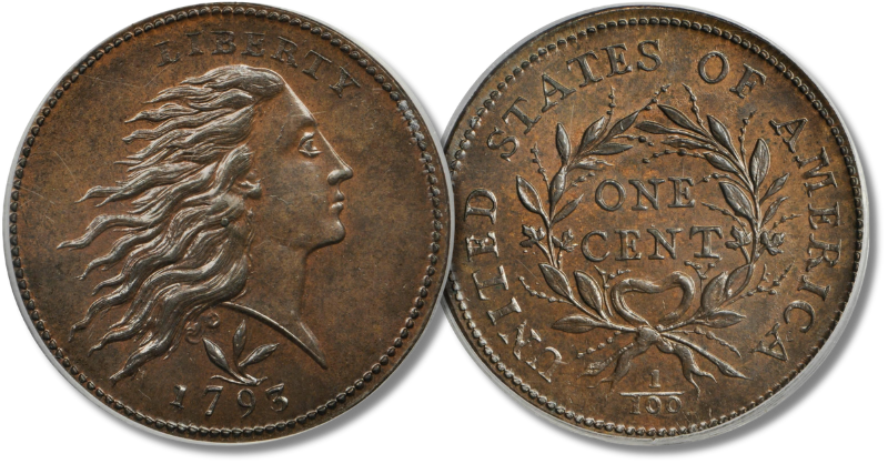 Regal 1793 S-9 Wreath Cent Phenomenal MS-69 (PCGS) BN Grade