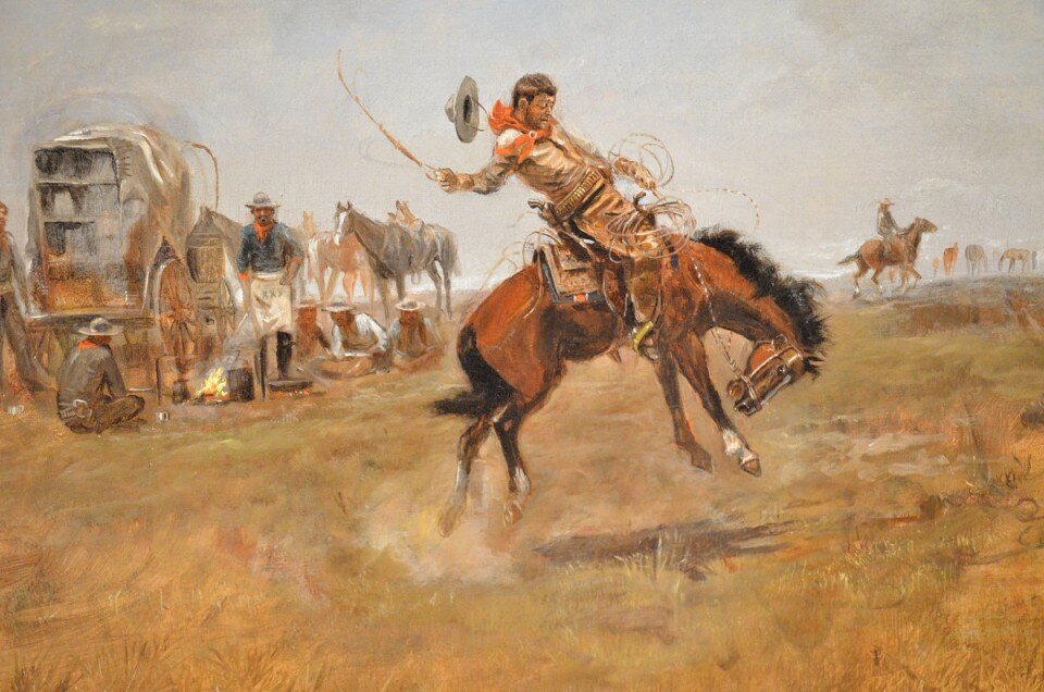 Rider of the Rough String by Charles Marion Russell, 1890,