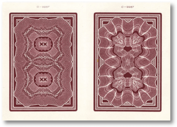 engraved playing cards