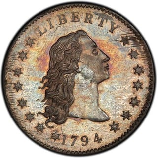 flowing hair dollar 1794 obverse