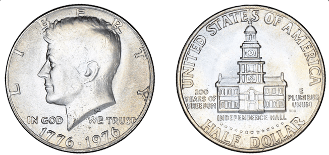 kennedy bicentennial half dollar 2