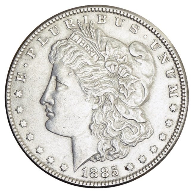 morgan dollar au58