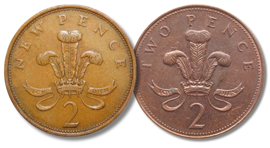 two pence new pence