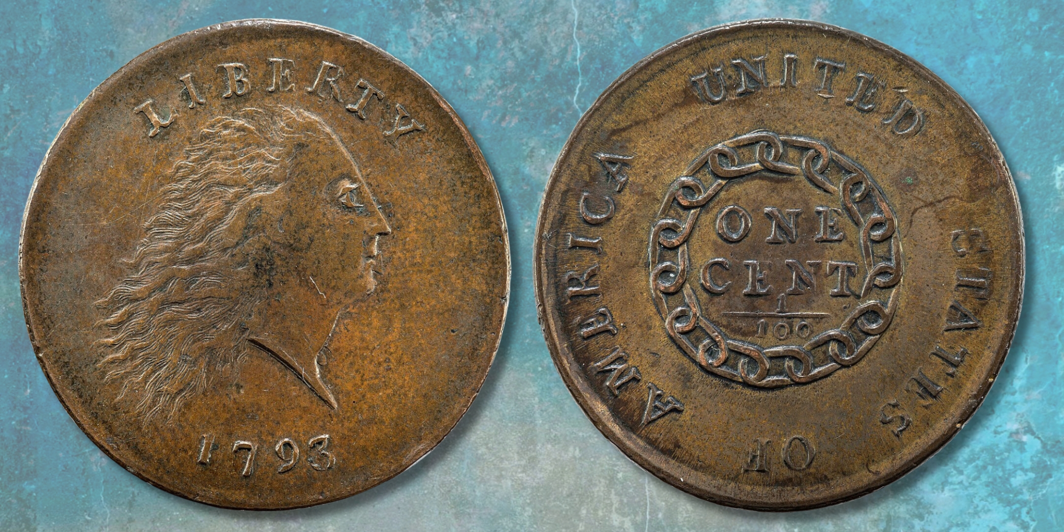 1793 flowing hair cent